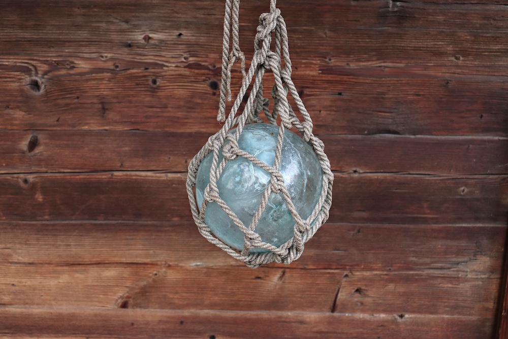 glass float on string