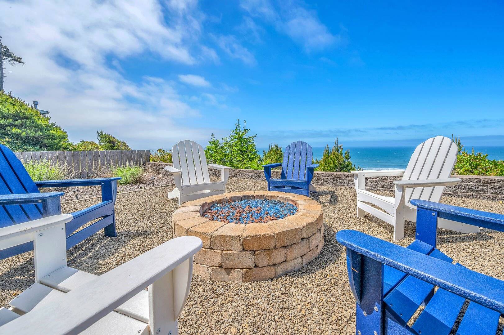Fire pit at Sea Breeze Paradise Vacation Rental